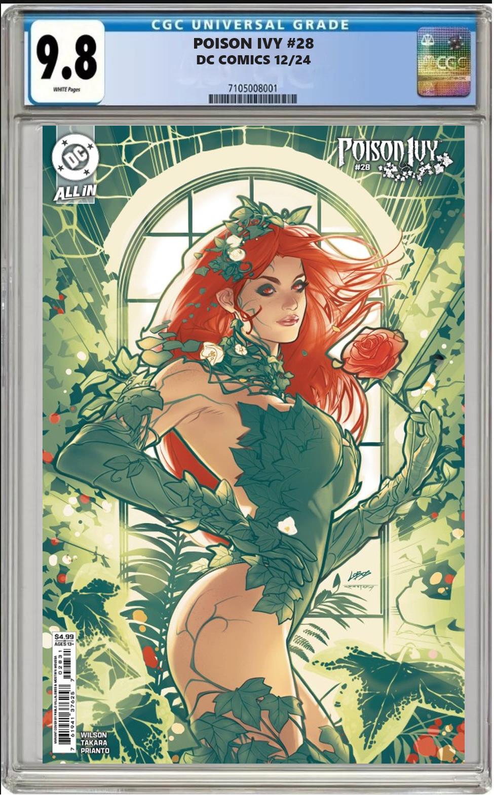 POISON IVY #28 DC 2024 CVR C PABLO VILLALOBOS VARIANT CGC 9.8 NM PRESALE 12/4