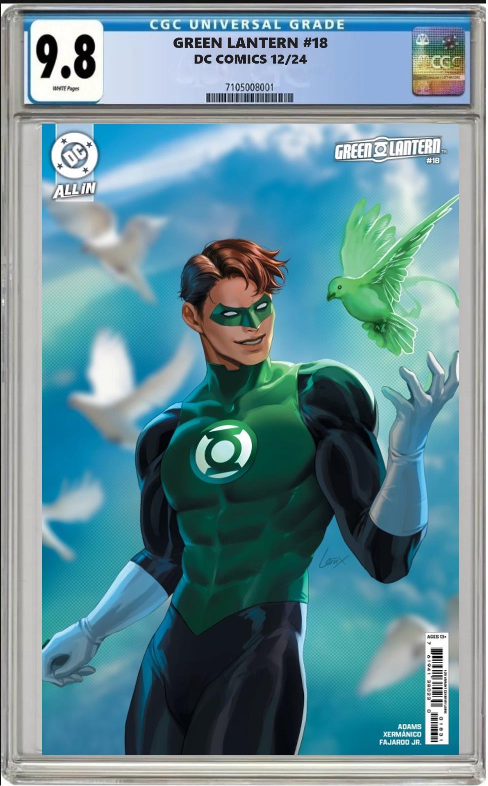 GREEN LANTERN #18 DC 2024 CVR F 1:25 LEIRIX LI VARIANT CGC 9.8 NM PRESALE 12/11