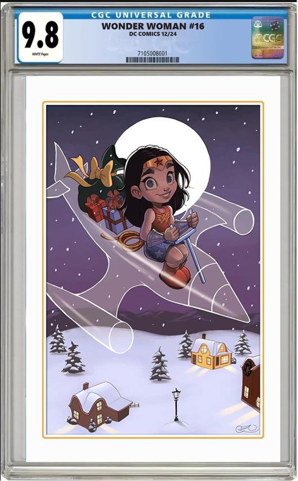 WONDER WOMAN #16 CHRISSIE ZULLO WINTER WONDERLAND VARIANT CGC 9.8 PRESALE 12/18