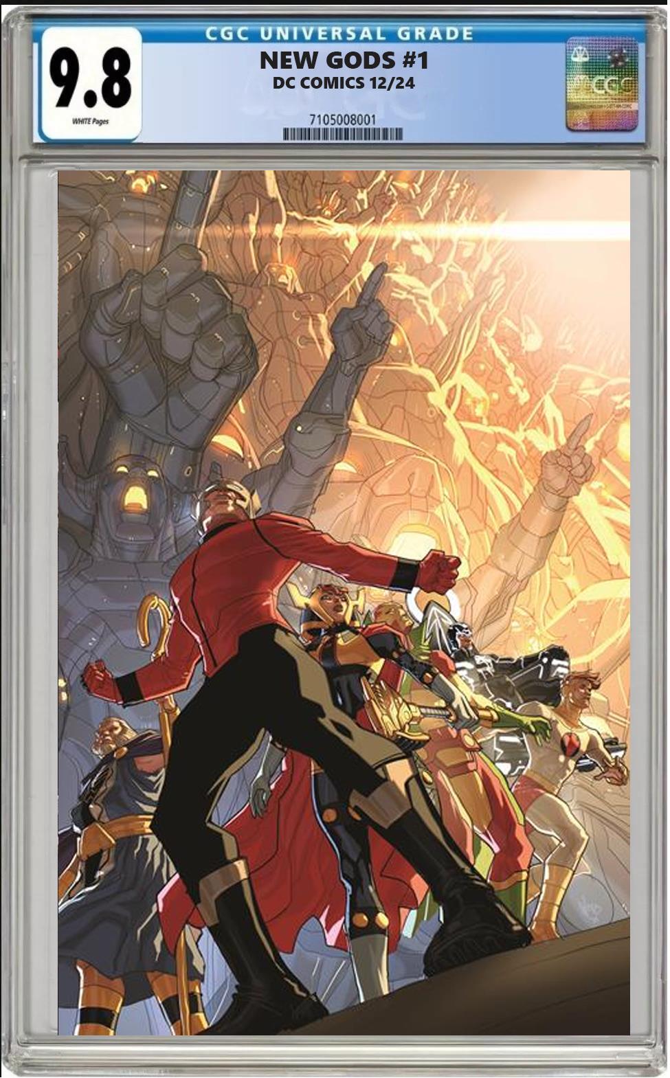 NEW GODS #1 DC 2024 CVR C PETE WOODS VARIANT CGC 9.8 NM PRESALE 12/18