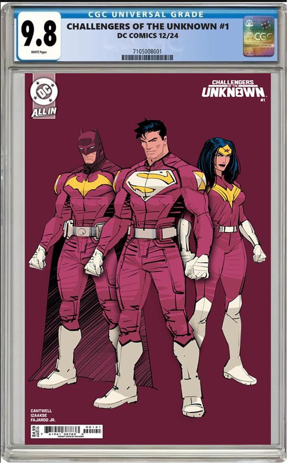 CHALLENGERS OF THE UNKNOWN #1 DC 2024 DAN MORA VARIANT CGC 9.8 NM PRESALE 12/18