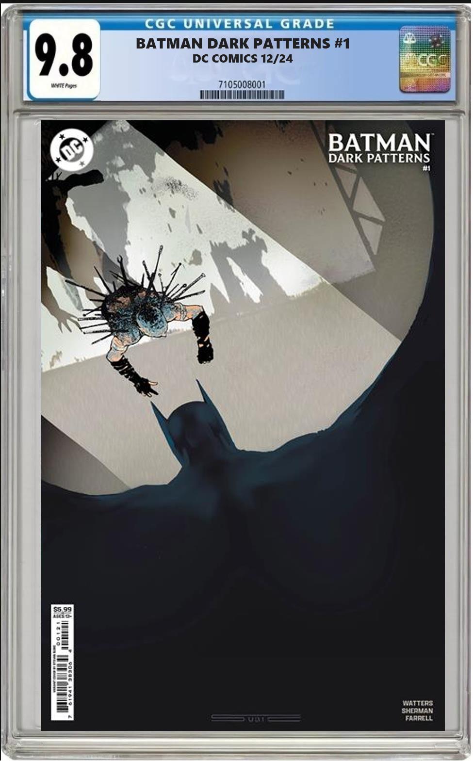 BATMAN DARK PATTERNS #1 DC 2024 STEVAN SUBIC VARIANT CGC 9.8 NM PRESALE 12/11/24