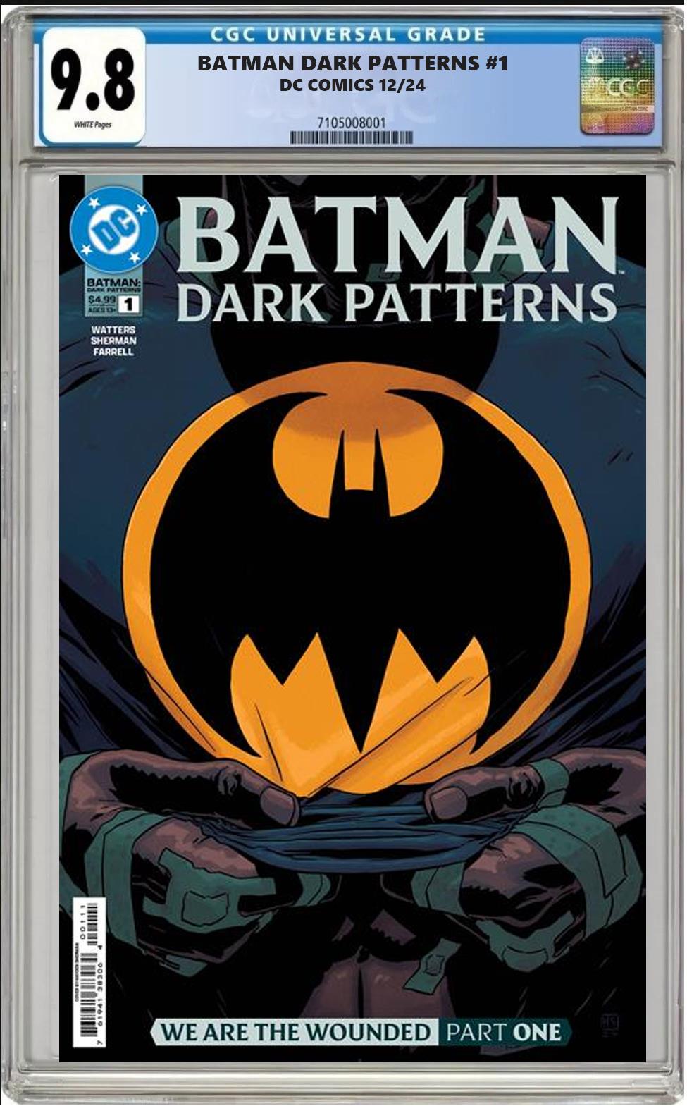 BATMAN DARK PATTERNS #1 DC 2024 CVR A HAYDEN SHERMAN CGC 9.8 NM PRESALE 12/11/24