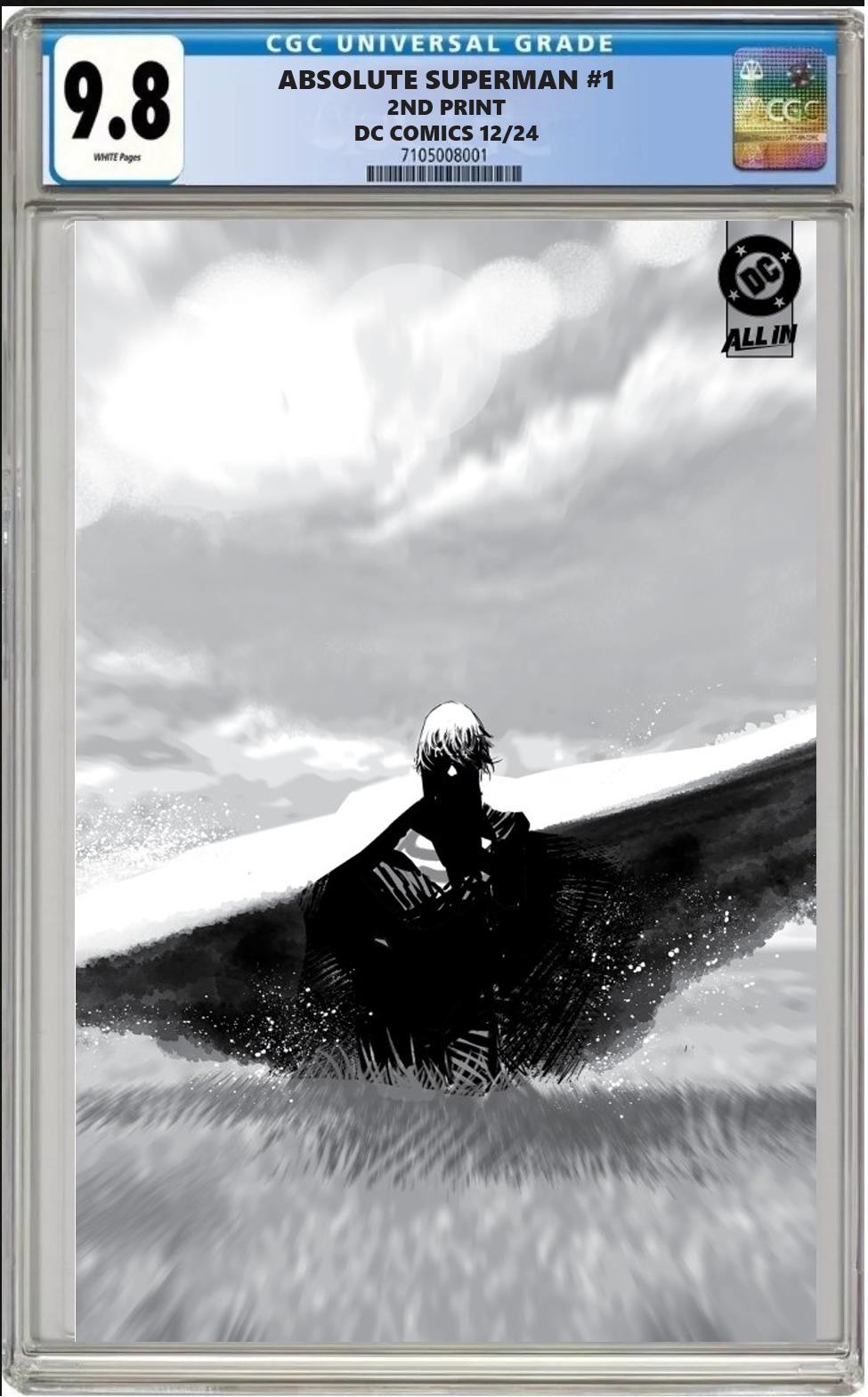 ABSOLUTE SUPERMAN #1 2ND PRINT DC 1:25 SANDOVAL VARIANT CGC 9.8 NM PRESALE 12/18