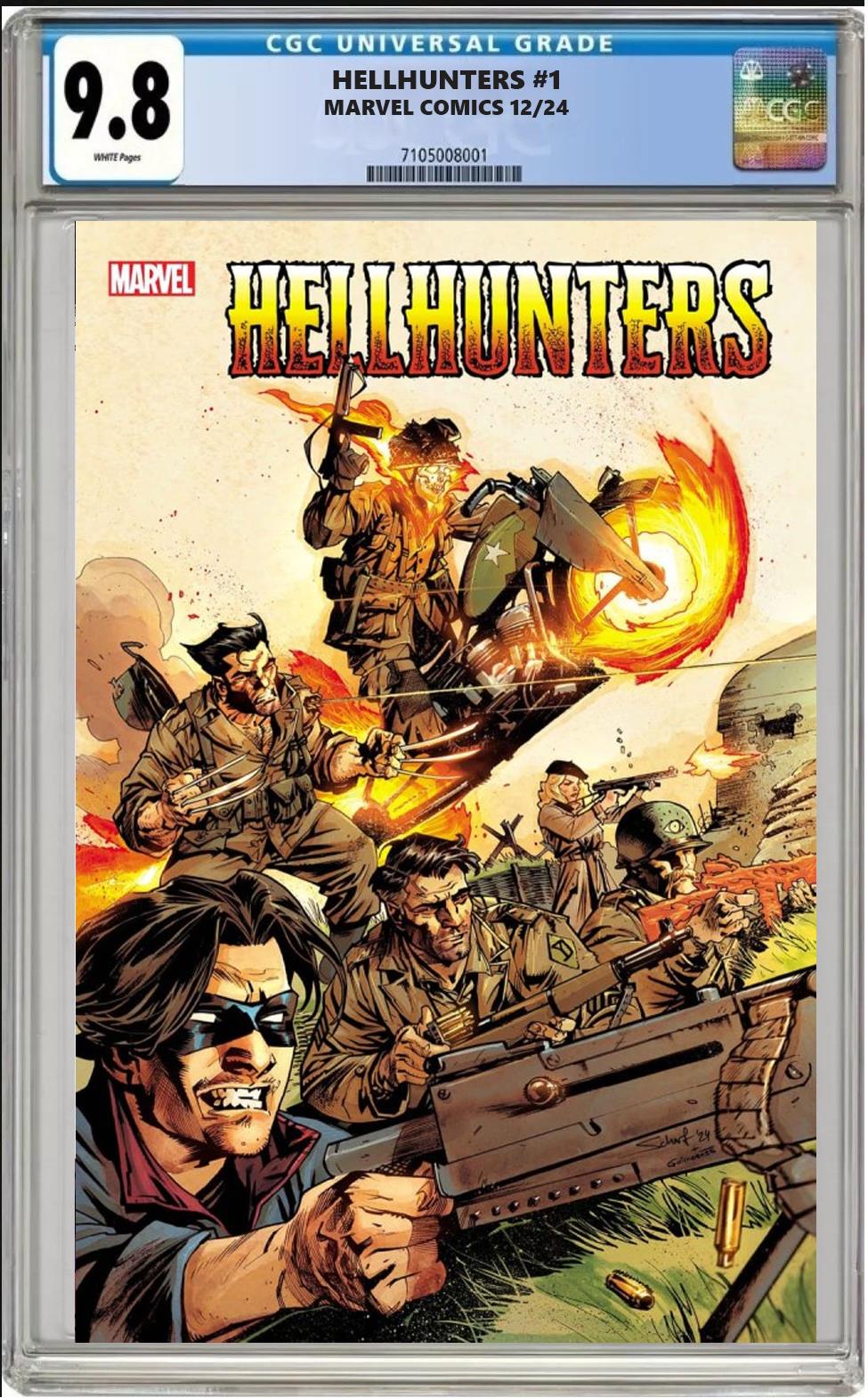 HELLHUNTERS #1 MARVEL MAIN COVER JONAS SCHARF CGC 9.8 PRESALE 12/26