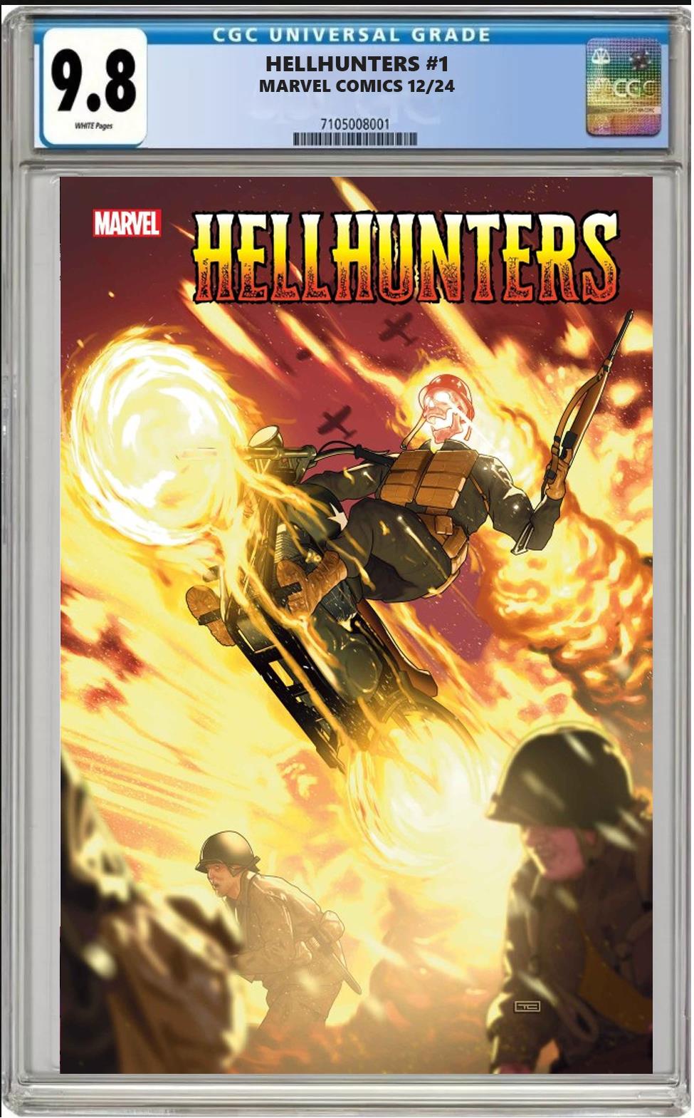 HELLHUNTERS #1 MARVEL 1:25 TAURIN CLARKE VARIANT CGC 9.8 PRESALE 12/26