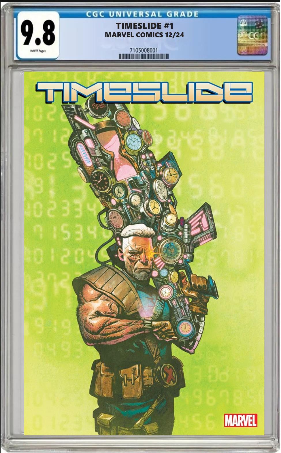 TIMESLIDE #1 MARVEL MIKE DEL MUNDO VARIANT CGC 9.8 NM PRESALE 12/26