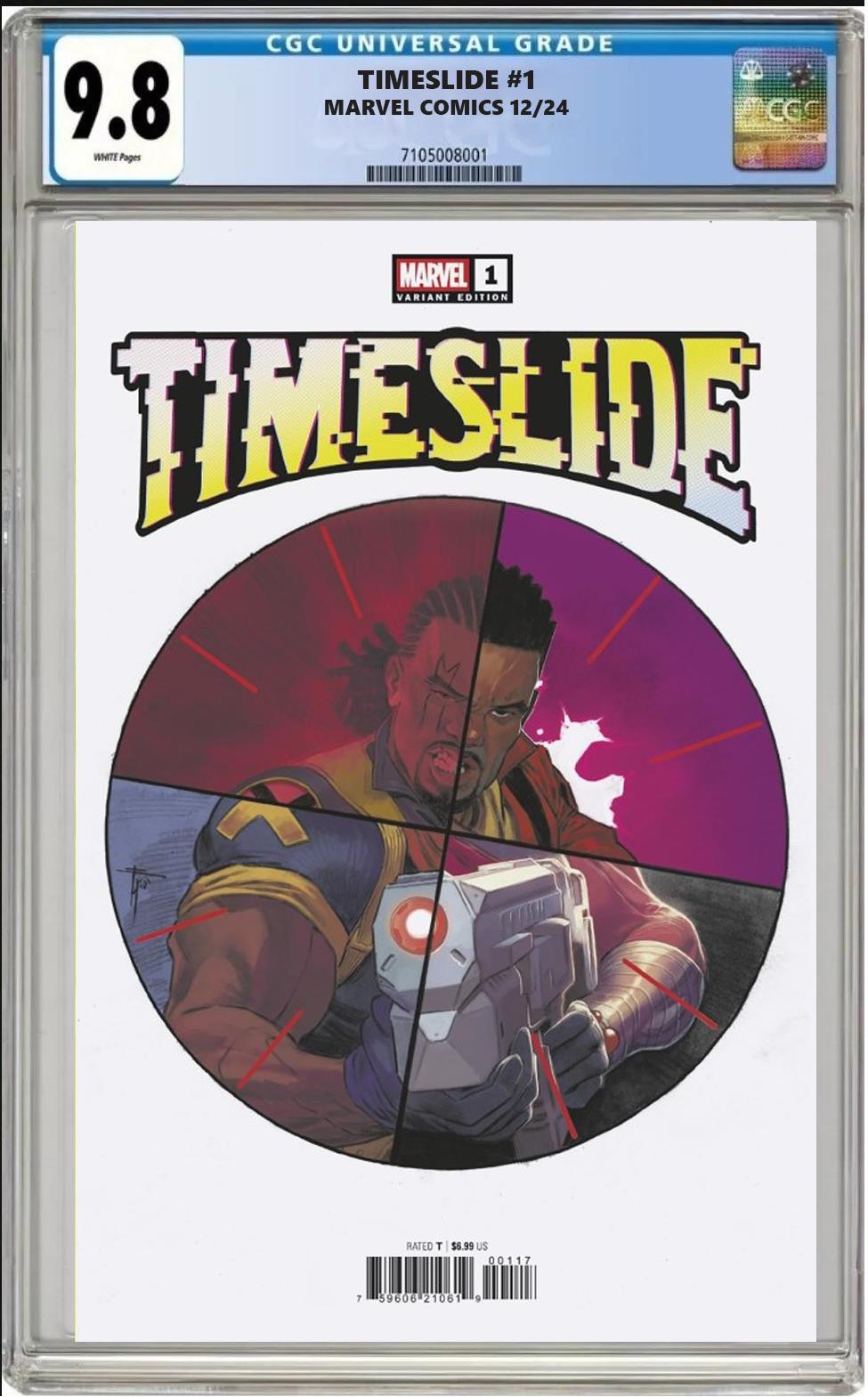 TIMESLIDE #1 MARVEL 1:25 FRANCESCO MOBILI VARIANT CGC 9.8 NM PRESALE 12/26