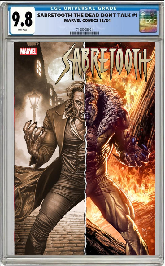 SABRETOOTH THE DEAD DONT TALK #1 MARVEL 1:25 MICO SUAYAN VARIANT CGC 9.8 PRESALE