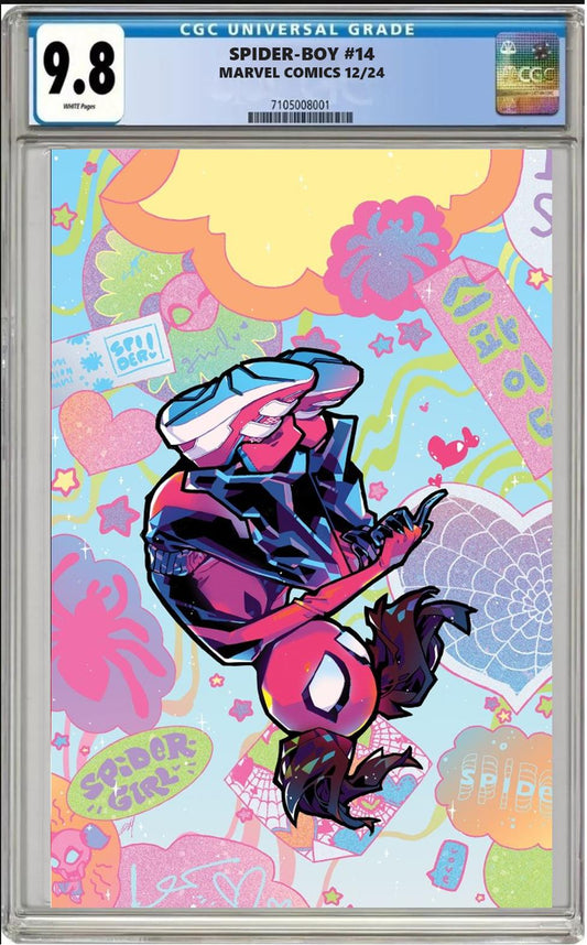 SPIDER-BOY #14 MARVEL 1:50 ROSE BESCH VIRGIN VARIANT CGC 9.8 NM PRESALE 12/26