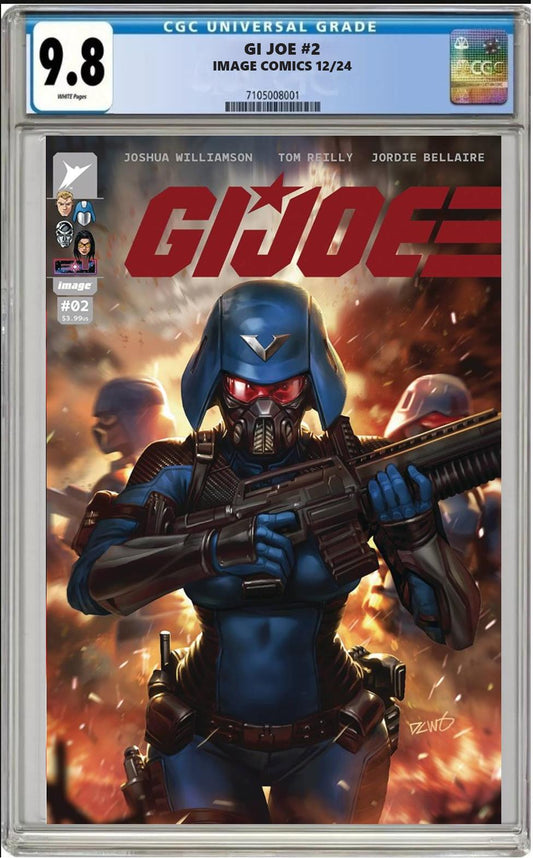 GI JOE #2 IMAGE CVR F 1:100 DERRICK CHEW FOIL VARIANT CGC 9.8 NM PRESALE 12/18