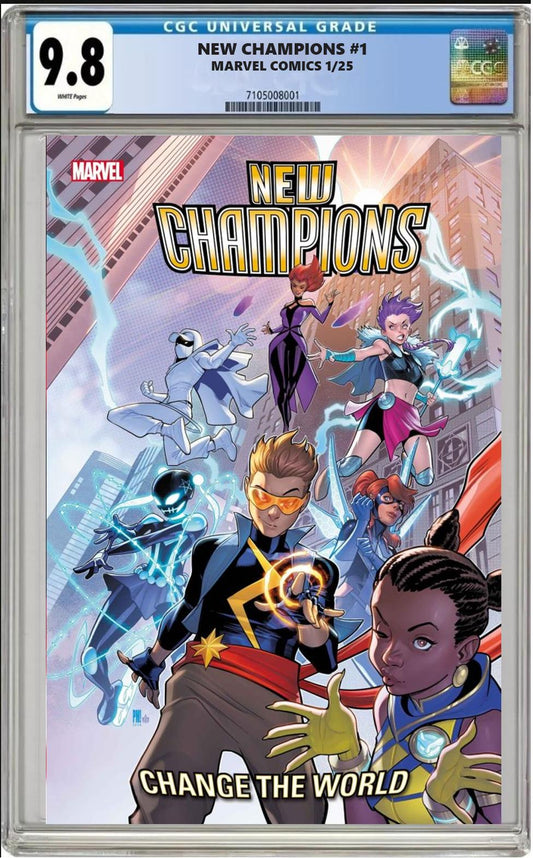 NEW CHAMPIONS #1 MARVEL PACO MEDINA VARIANT CGC 9.8 NM PRESALE 1/9/2025