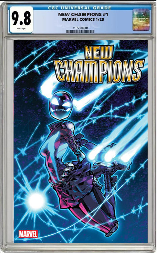 NEW CHAMPIONS #1 MARVEL ROSE BESCH VARIANT CGC 9.8 NM PRESALE 1/9/2025