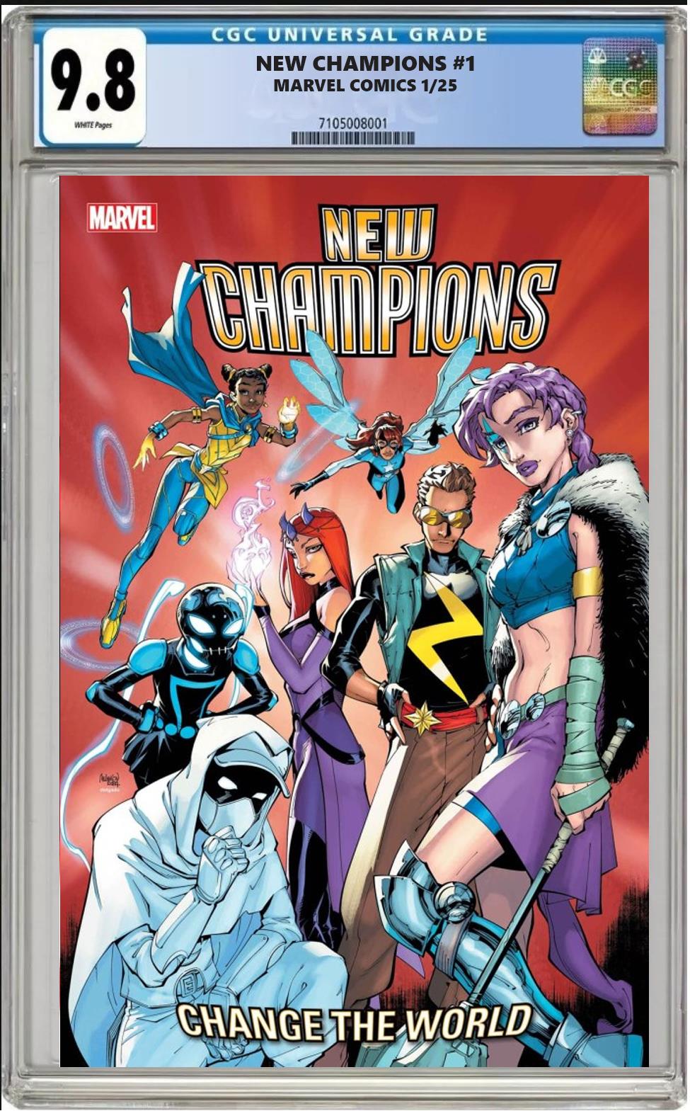 NEW CHAMPIONS #1 MARVEL GLEB MELNIKOV MAIN COVER CGC 9.8 NM PRESALE 1/9/2025