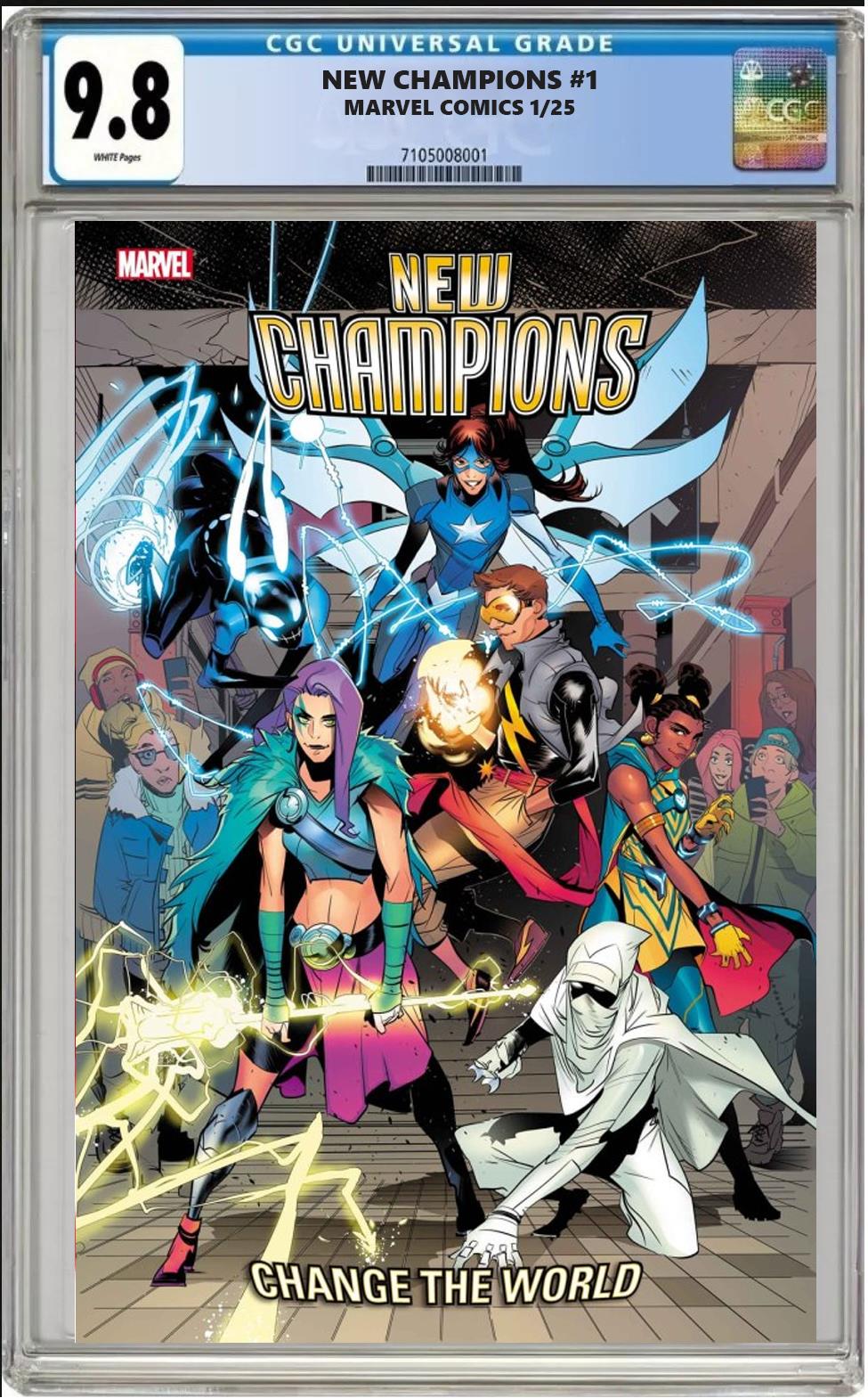 NEW CHAMPIONS #1 MARVEL FEDERICO VICENTINI HOMAGE VARIANT CGC 9.8 PRESALE 1/9/25