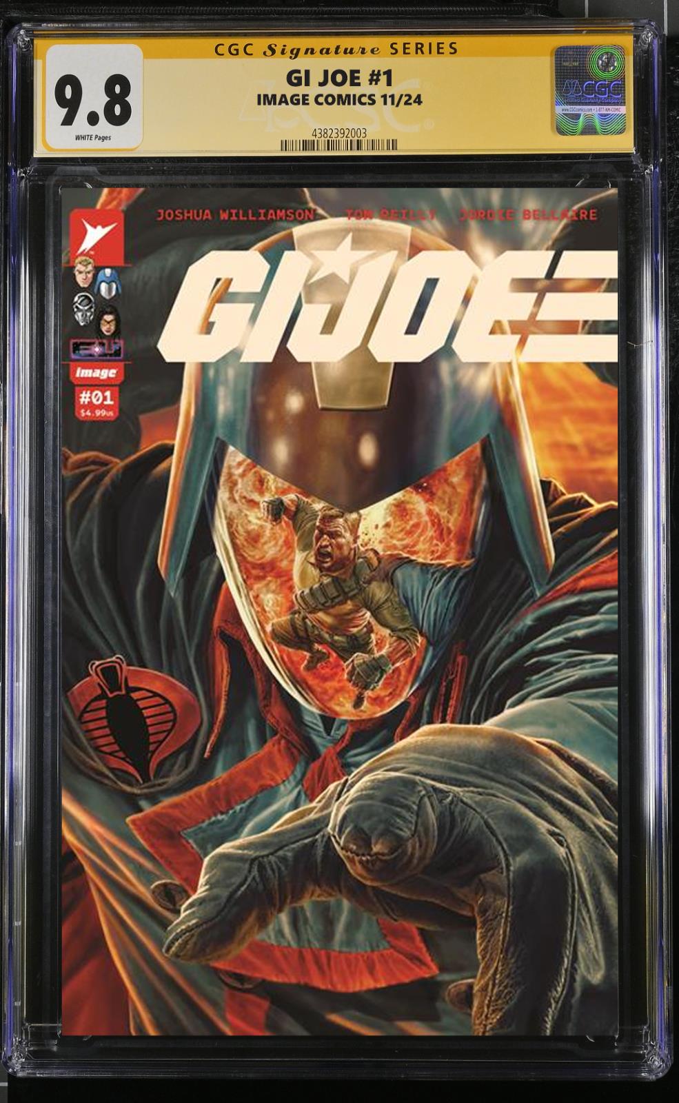 GI JOE #1 CGC SS/RAW LEE BERMEJO VARIANT SIGNED/REMARKED PRESALE MEGACON 2025 NM