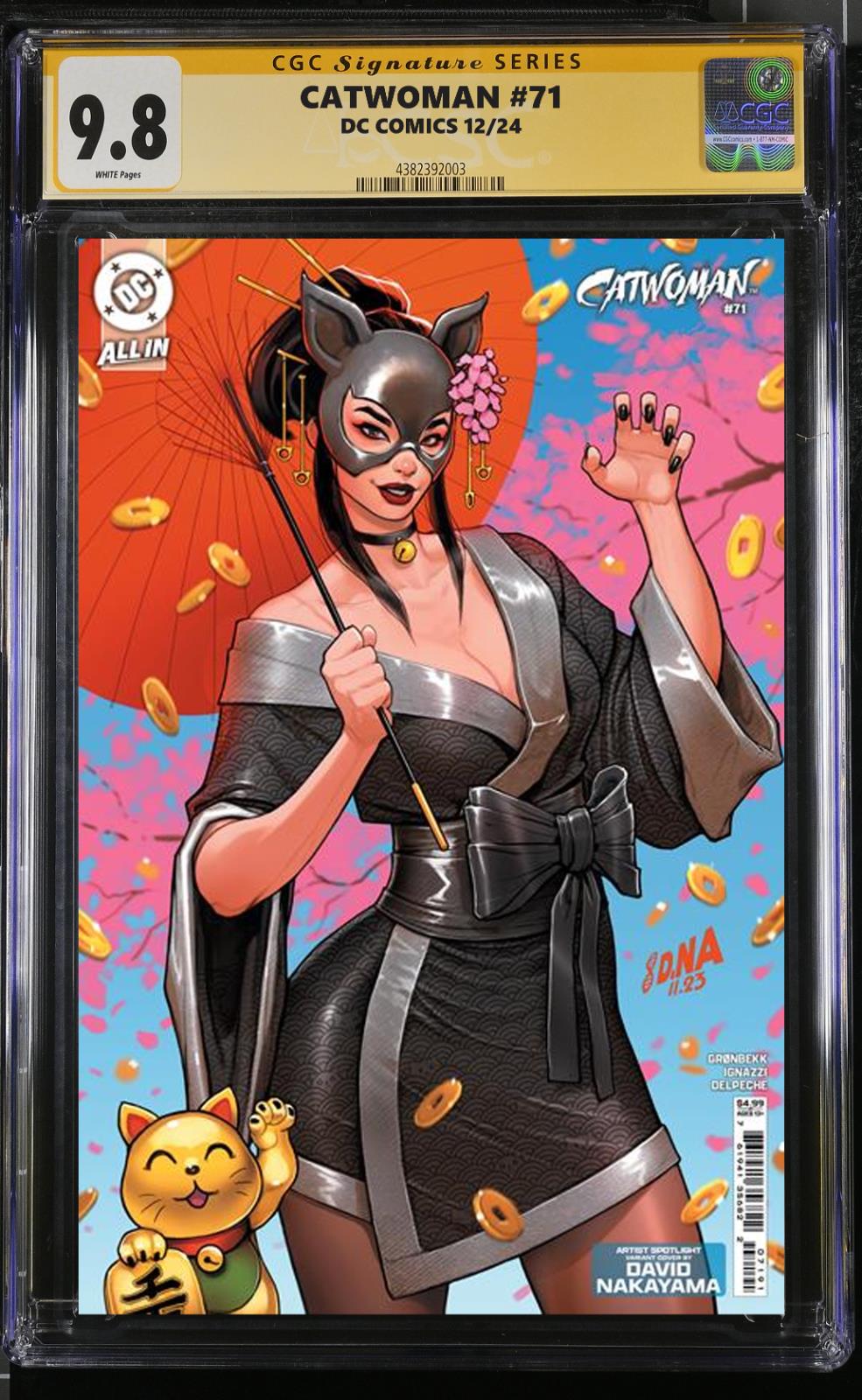 CATWOMAN #71 CGC SS/RAW DAVID NAKAYAMA SPOT VARIANT SIGNED PRESALE MEGACON 2025