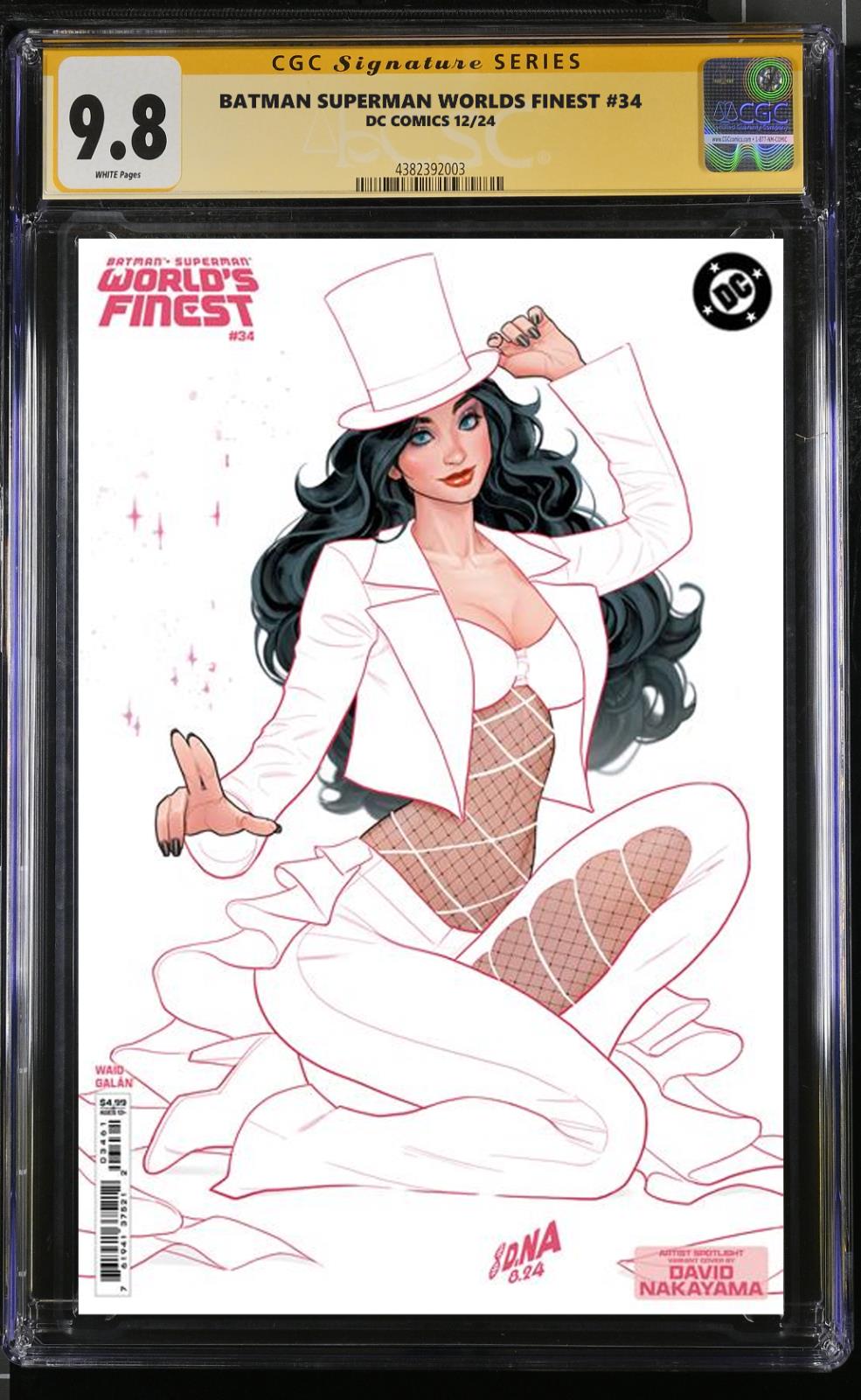 WORLD'S FINEST #34 CGC SS/RAW DAVID NAKAYAMA VARIANT SIGNED PRESALE MEGACON 2025