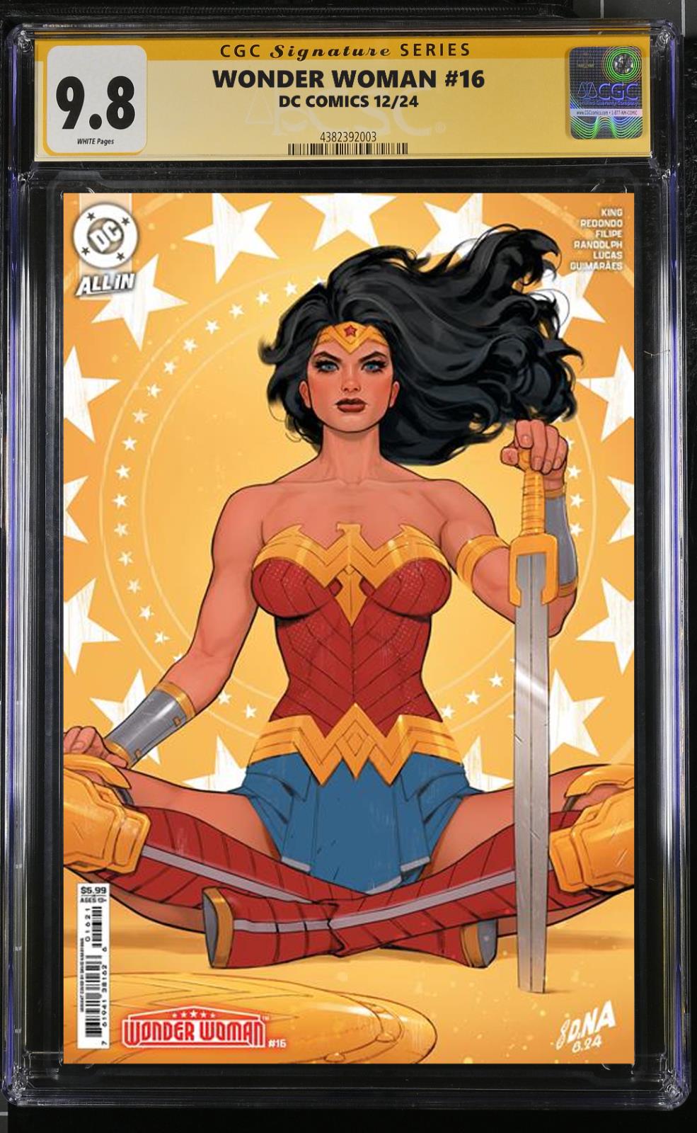 WONDER WOMAN #16 CGC SS/RAW DAVID NAKAYAMA VARIANT SIGNED PRESALE MEGACON 2025