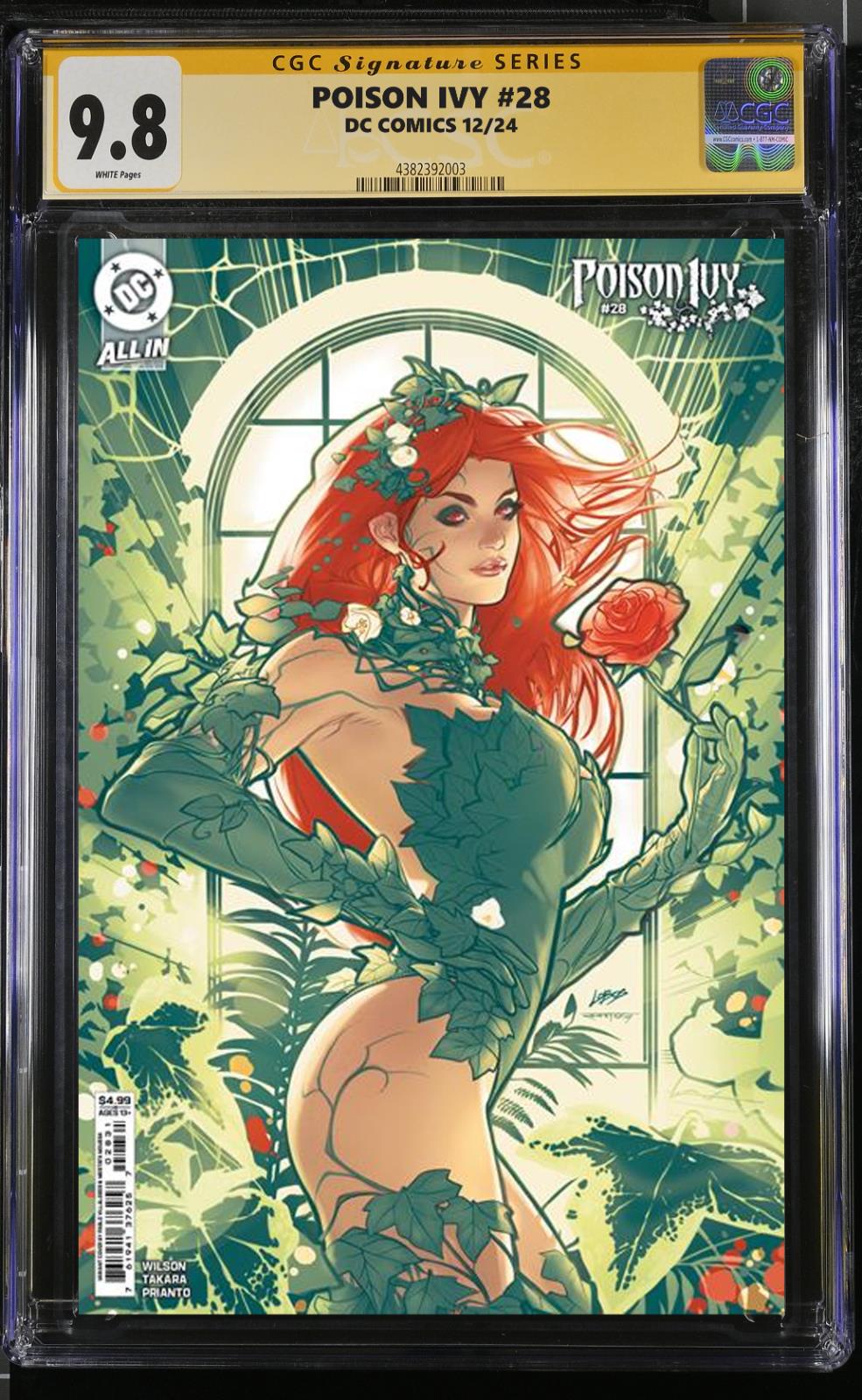 POISON IVY #28 CGC SS/RAW PABLO VILLALOBOS VARIANT SIGNED/REMARK PRESALE MEGACON