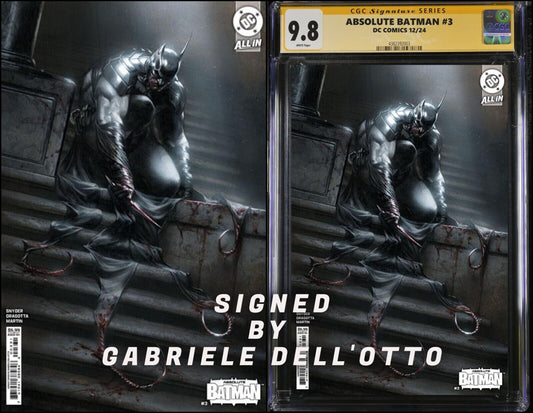 ABSOLUTE BATMAN #3 CGC SS/RAW GABRIELE DELL'OTTO SIGNED/REMARKED PRESALE MEGACON