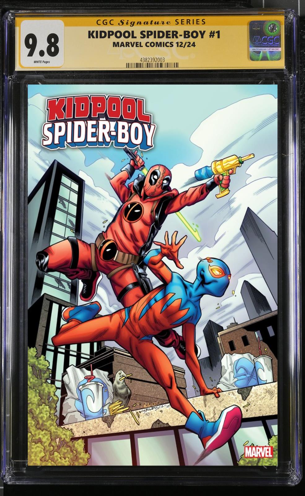 KIDPOOL & SPIDER-BOY #1 CGC SS/RAW CHRIS CAMPANA SIGNED PRESALE MEGACON 2025 NM