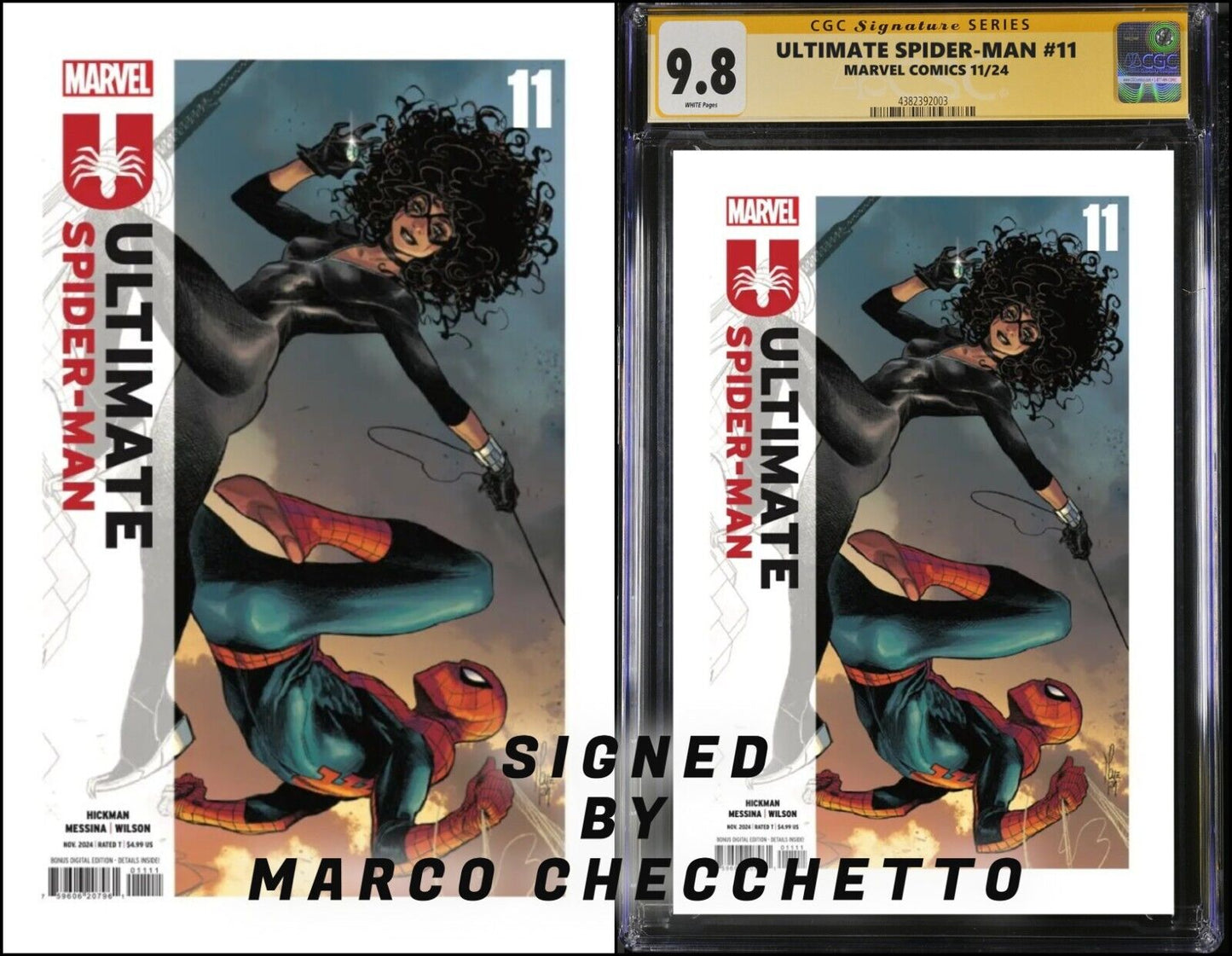 ULTIMATE SPIDER-MAN #11 CGC SS/RAW MARCO CHECCHETTO SIGNED PRESALE MEGACON 2025