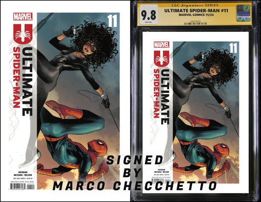 ULTIMATE SPIDER-MAN #11 CGC SS/RAW MARCO CHECCHETTO SIGNED PRESALE MEGACON 2025