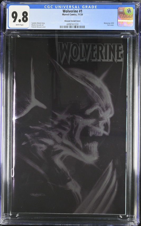 Wolverine #1 (2024) CGC 9.8 Patrick Gleason Foil Variant Marvel Comics X-Men