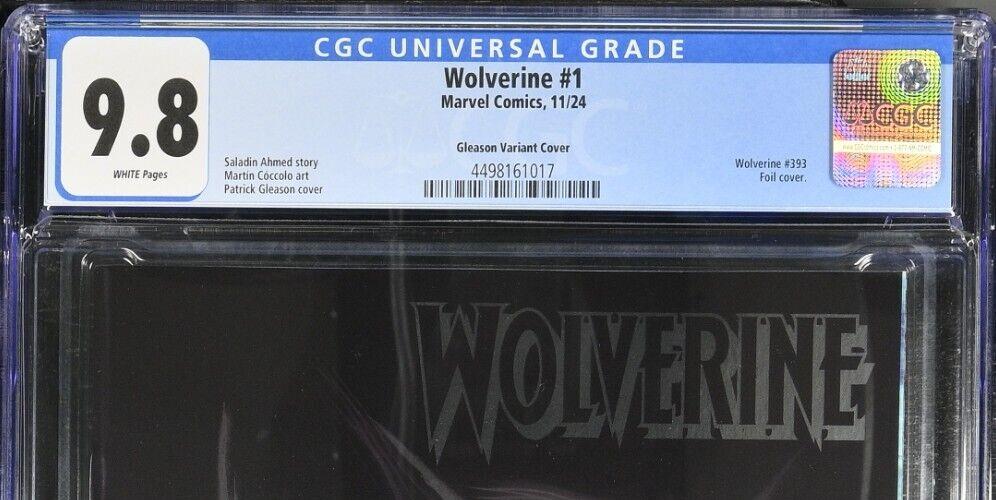 Wolverine #1 (2024) CGC 9.8 Patrick Gleason Foil Variant Marvel Comics X-Men