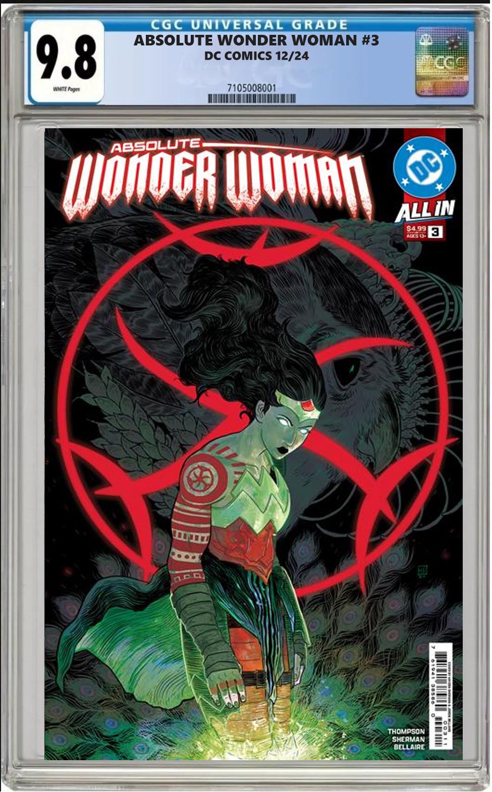 ABSOLUTE WONDER WOMAN #3 DC CVR A HAYDEN SHERMAN CGC 9.8 NM PRESALE 12/26