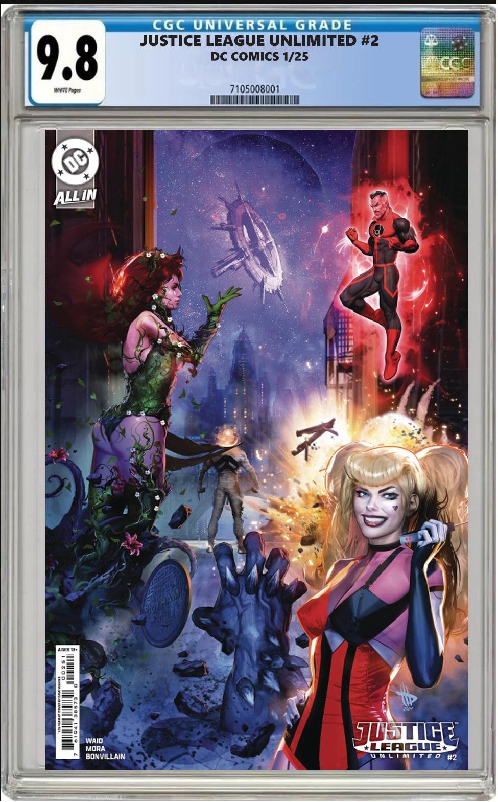 JUSTICE LEAGUE UNLIMITED #2 DC 1:25 DAVE WILKINS VARIANT CGC 9.8 PRESALE 12/26