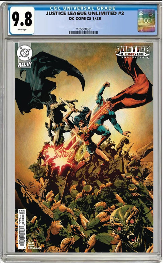 JUSTICE LEAGUE UNLIMITED #2 DC MIKE DEODATO JR VARIANT CGC 9.8 NM PRESALE 12/26