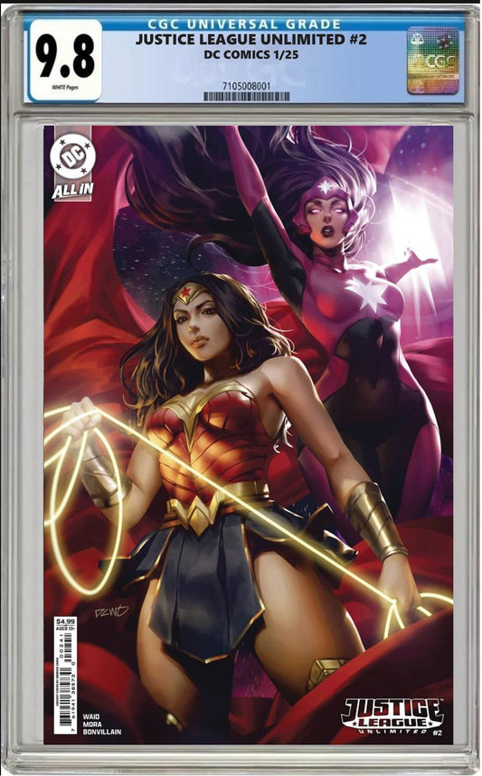 JUSTICE LEAGUE UNLIMITED #2 DC DERRICK CHEW VARIANT CGC 9.8 NM PRESALE 12/26