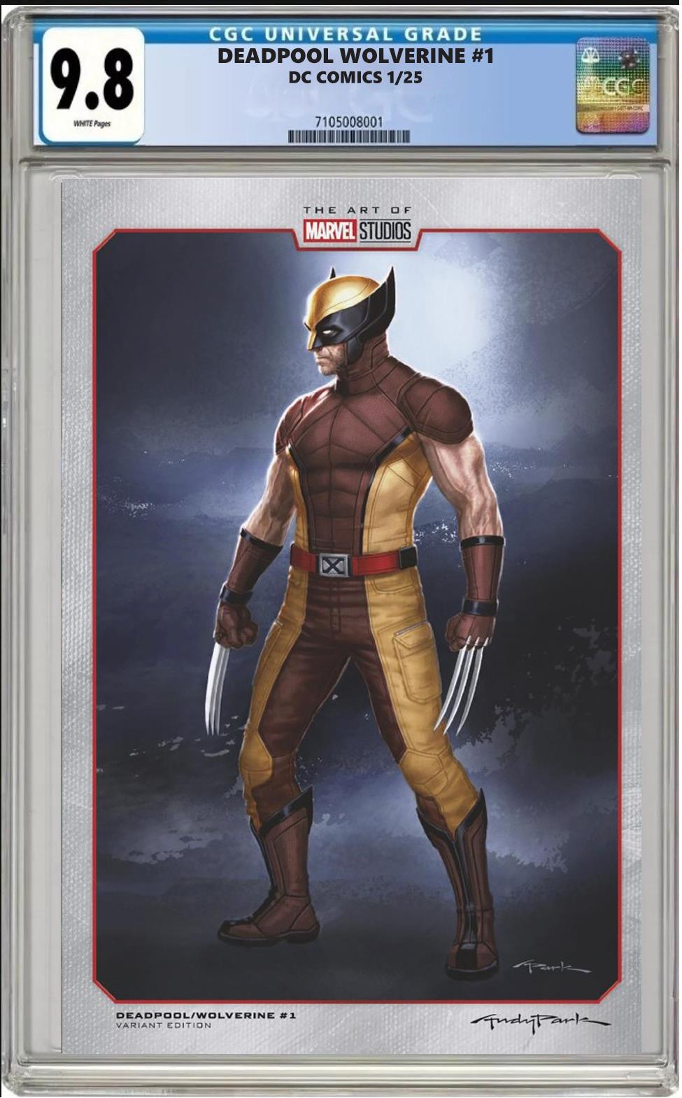 DEADPOOL WOLVERINE #1 ANDY PARK MARVEL STUDIOS VARIANT CGC 9.8 NM PRESALE 1/1/25