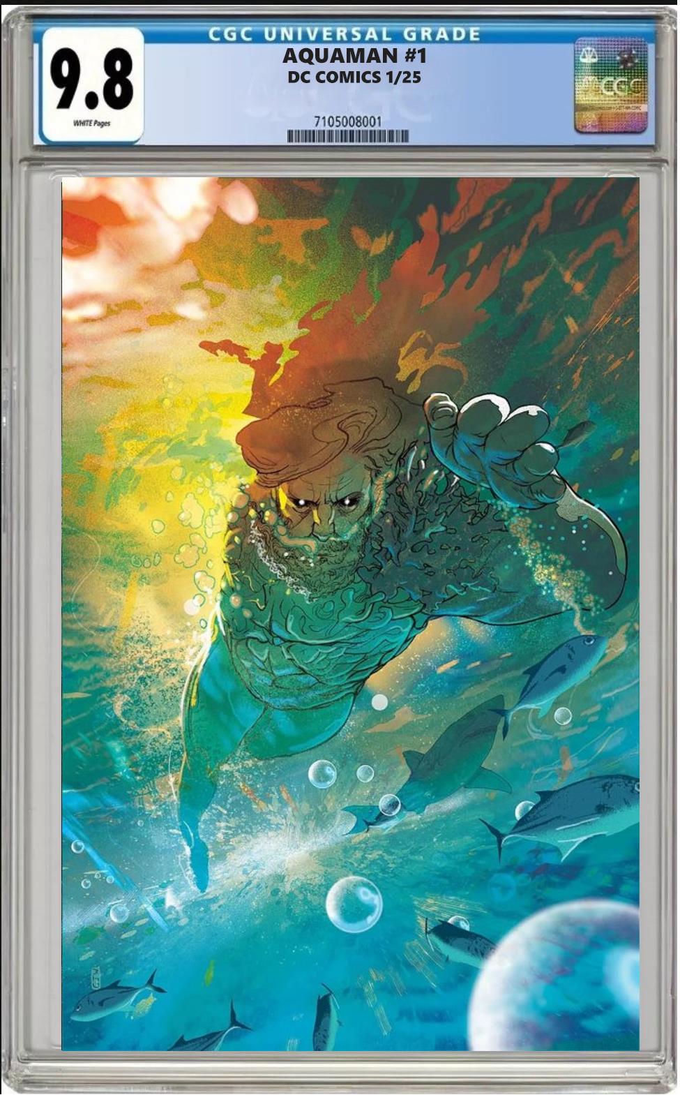 AQUAMAN #1 DC 1:50 CHRISTIAN WARD VARIANT CGC 9.8 NM PRESALE 1/8/2025