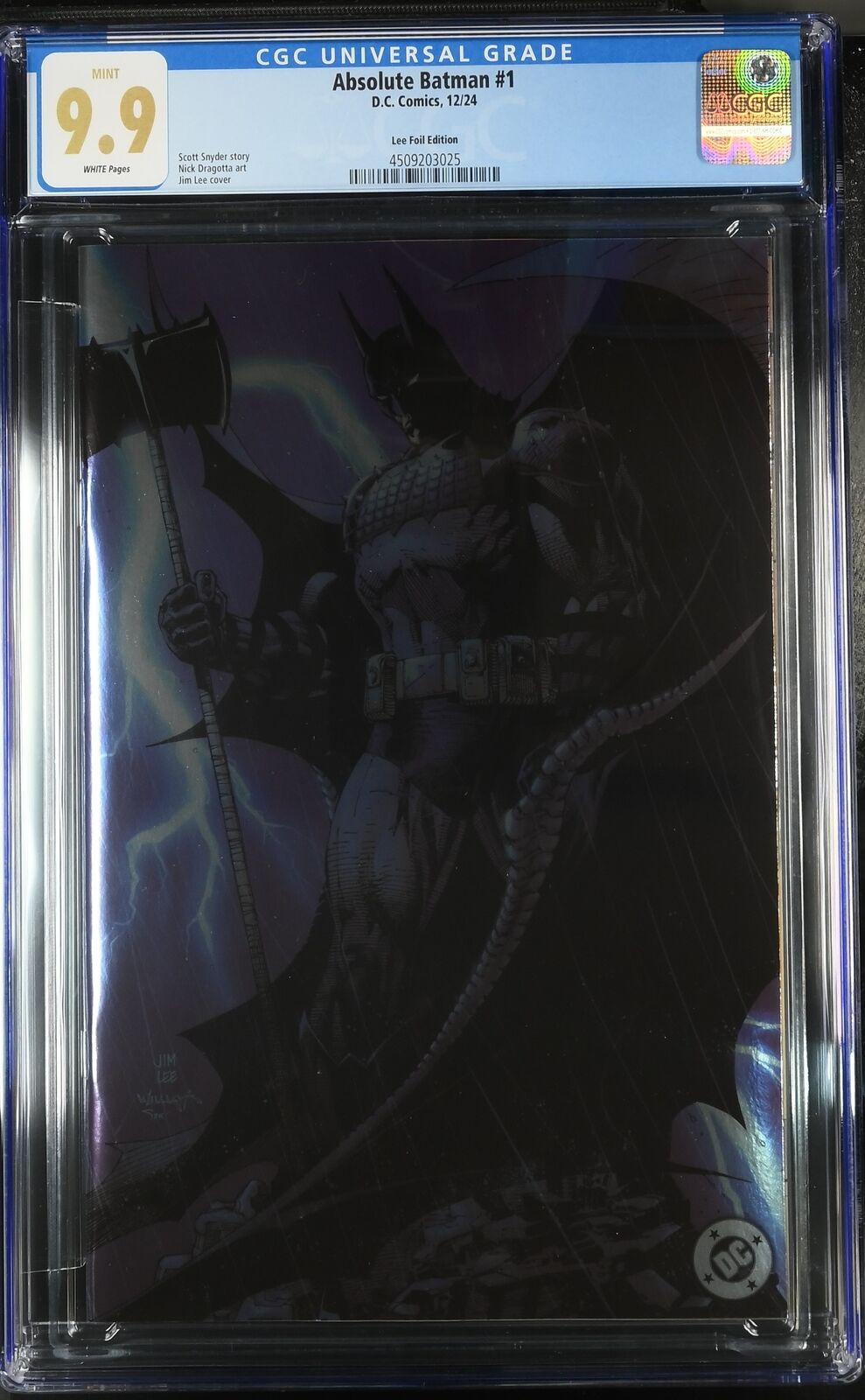 ABSOLUTE BATMAN #1 DC COMICS 2024 JIM LEE FOIL VARIANT CGC 9.9 MINT NOT 9.8