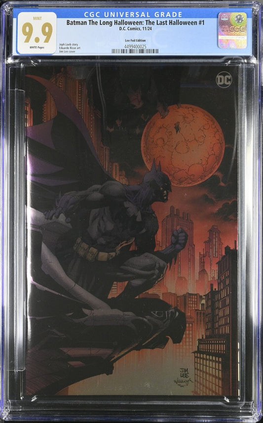 BATMAN THE LONG HALLOWEEN LAST #1 DC JIM LEE FOIL VARIANT CGC 9.9 MINT NOT 9.8