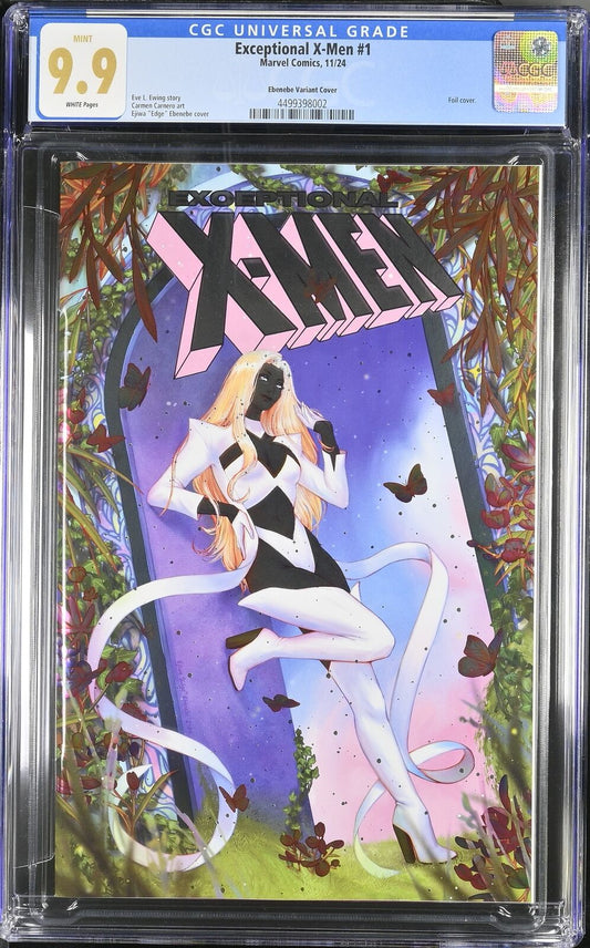 EXCEPTIONAL X-MEN #1 MARVEL 2024 EBENEBE EDGE FOIL VARIANT CGC 9.9 MINT NOT 9.8