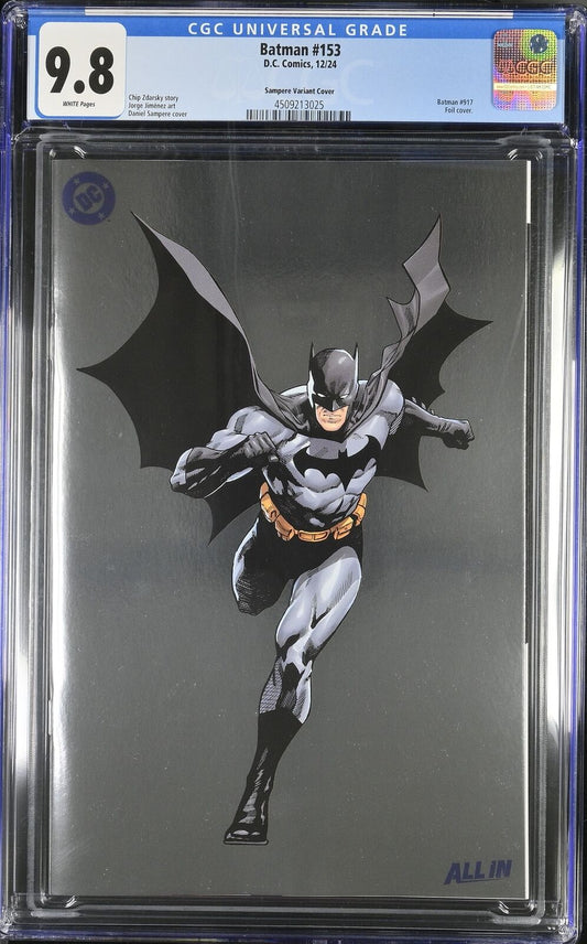 BATMAN #153 DC COMICS 2024 DANIEL SAMPERE FOIL VARIANT CGC 9.8 NM