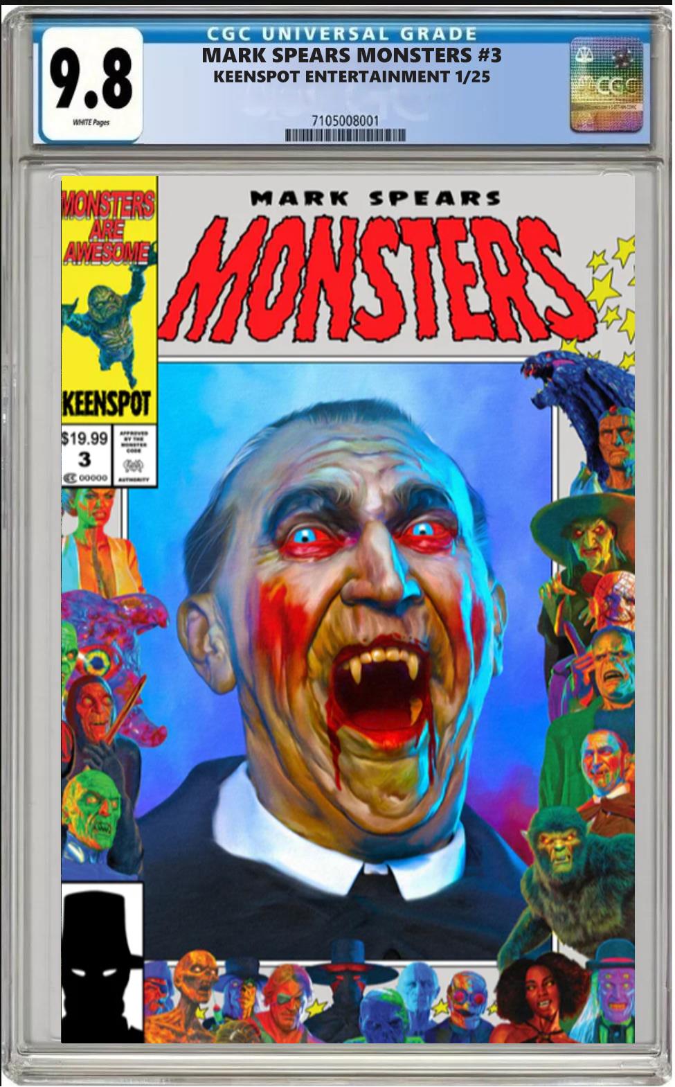 MARK SPEARS MONSTERS 3 KEENSPOT CVR F HOLOFOIL FLIP VARIANT CGC 9.8 PRESALE 1/29