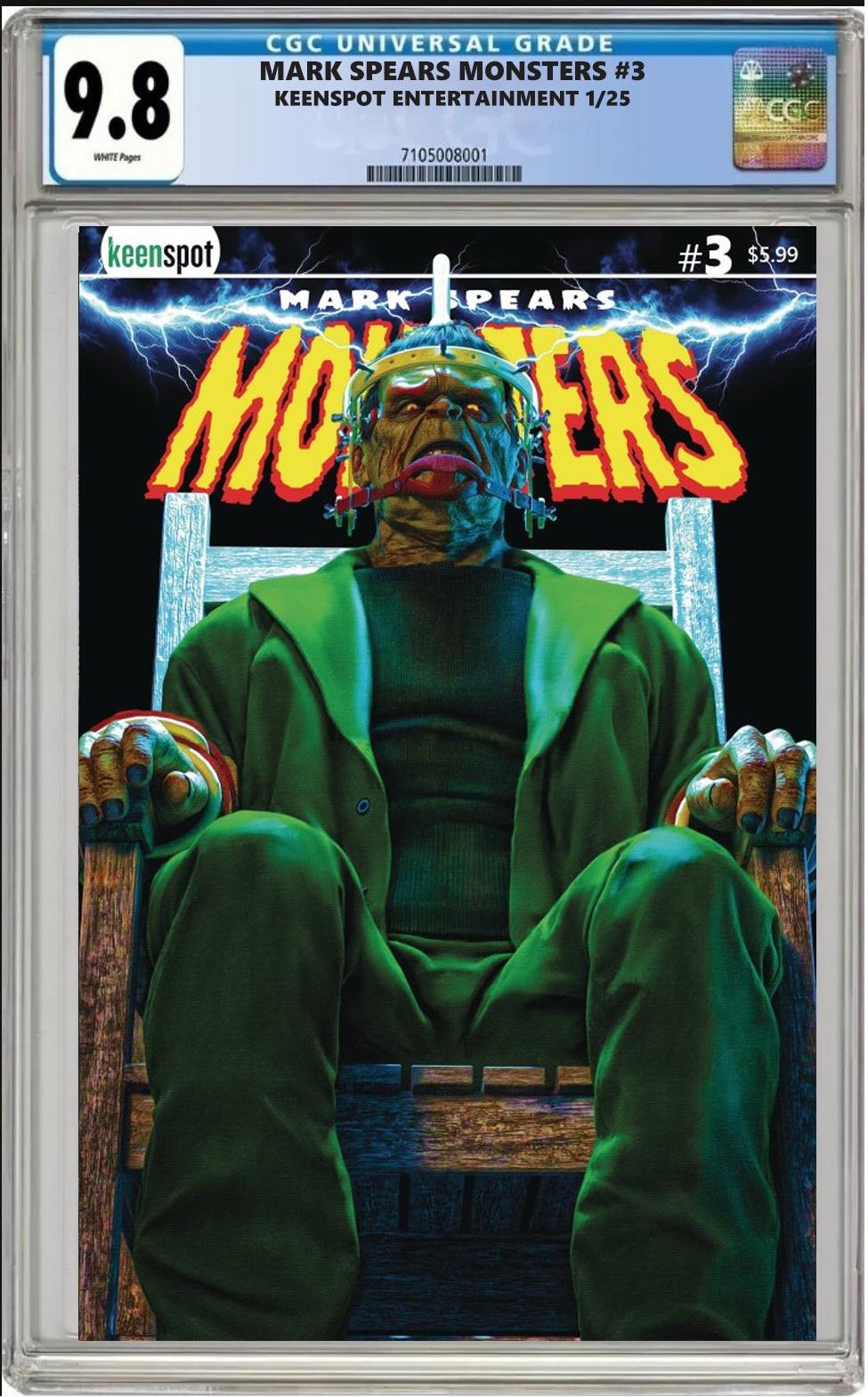 MARK SPEARS MONSTERS #3 KEENSPOT CVR A FRANKENSTEIN VARIANT CGC 9.8 PRESALE 1/29