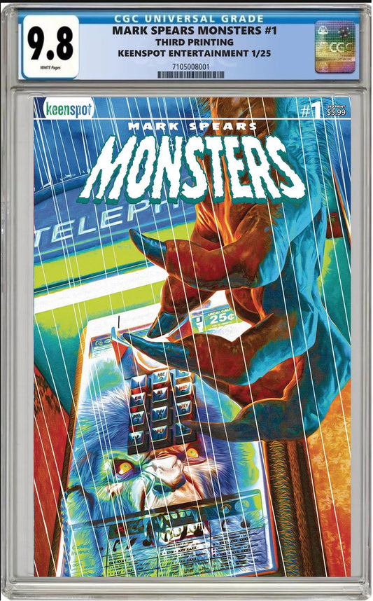 MARK SPEARS MONSTERS #1 3RD PRINT KEENSPOT VARIANT CGC 9.8 NM PRESALE 1/1/25