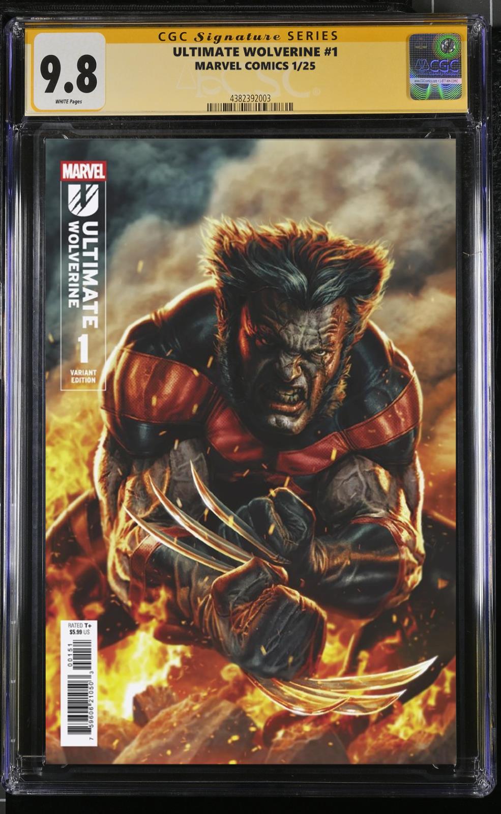 ULTIMATE WOLVERINE #1 MARVEL CGC/RAW BERMEJO VAR SIGNED/REMARKED PRESALE MEGACON