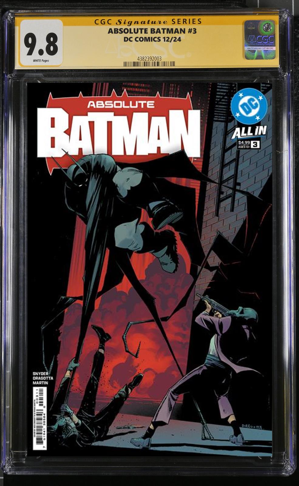 ABSOLUTE BATMAN #3 DC CGC/RAW CVR PICK SCOTT SNYDER SIGNED PRESALE MEGACON 2025