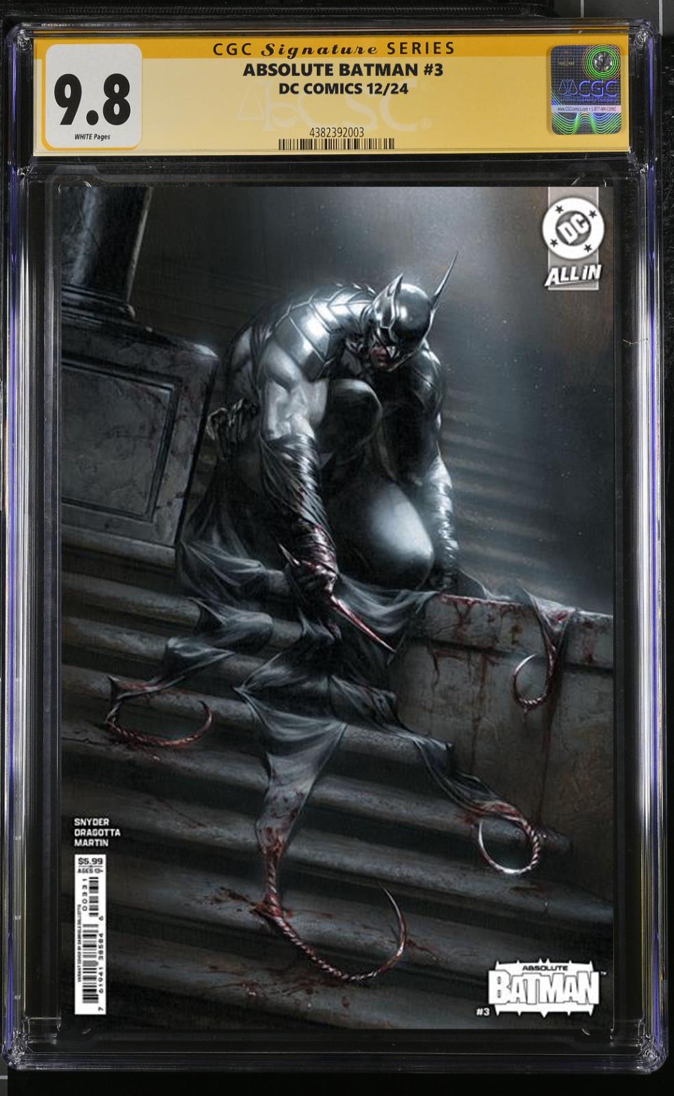 ABSOLUTE BATMAN #3 DC CGC/RAW CVR PICK SCOTT SNYDER SIGNED PRESALE MEGACON 2025