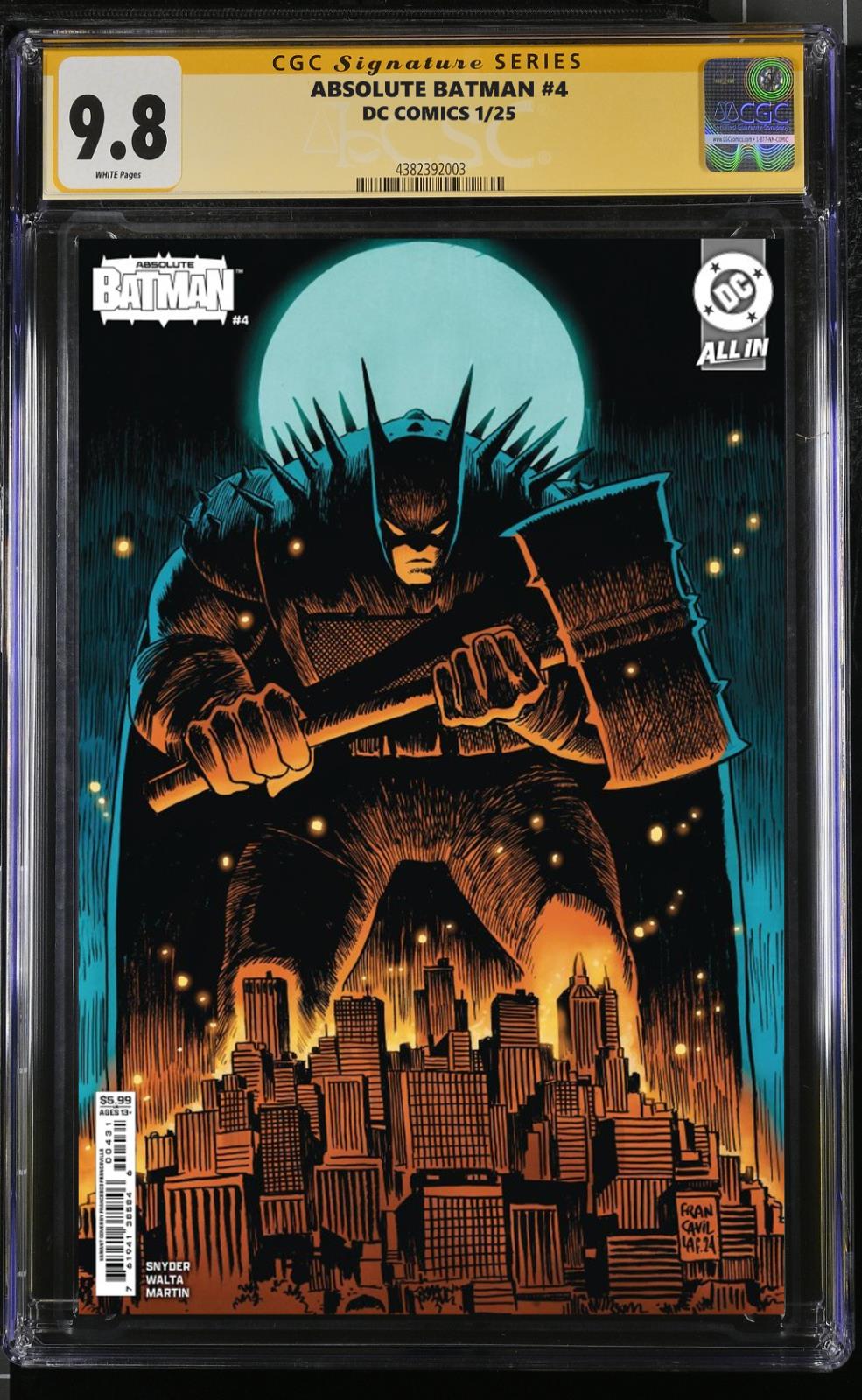 ABSOLUTE BATMAN #4 DC CGC/RAW CVR PICK SCOTT SNYDER SIGNED PRESALE MEGACON 2025