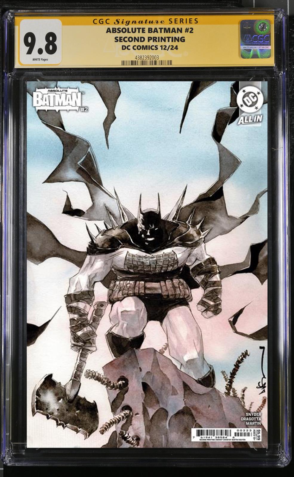 ABSOLUTE BATMAN 2 2ND PRINT CGC/RAW CVR PICK SCOTT SNYDER SIGNED PRESALE MEGACON