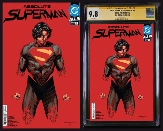 ABSOLUTE SUPERMAN #1 2ND PRINT DC CGC/RAW CVR PICK RAFA SANDOVAL SIGNED PRESALE