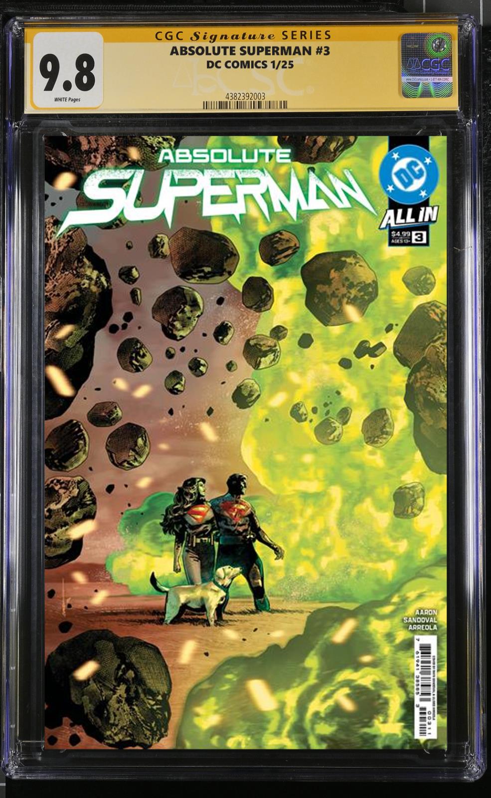 ABSOLUTE SUPERMAN #2/#3/#4 DC CGC/RAW COVER PICK RAFA SANDOVAL SIGNED PRESALE